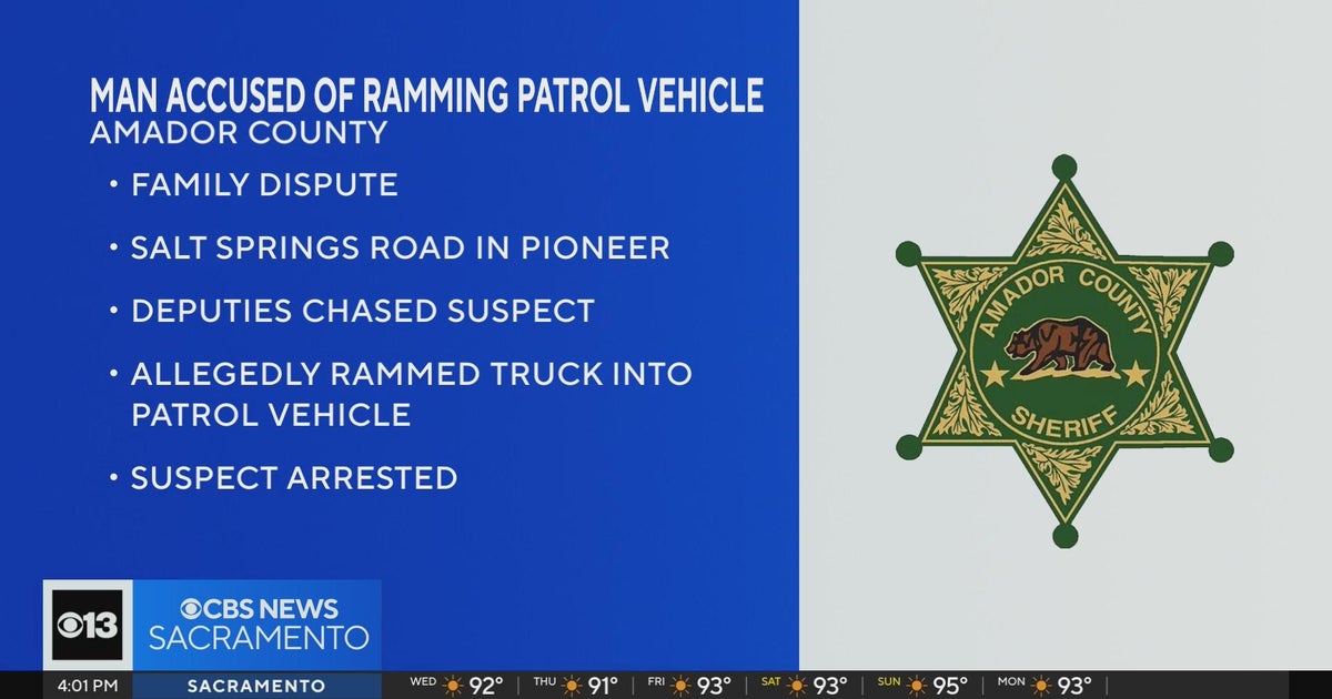 Man accused of ramming Amador County Sheriff's Office patrol vehicle
