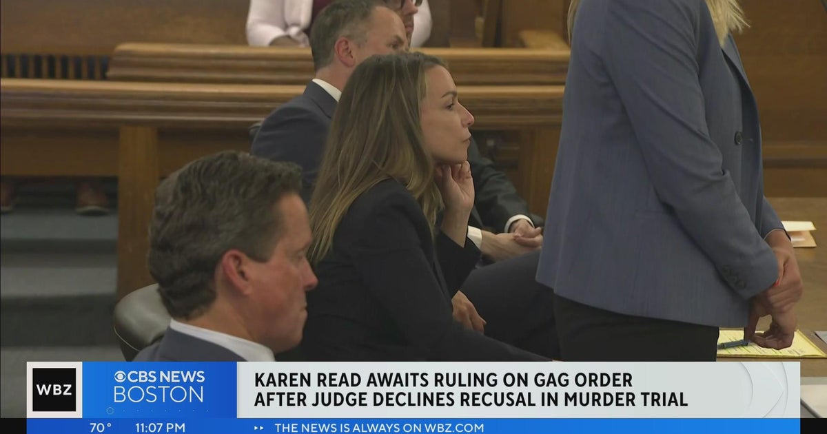 Karen Read awaits ruling on gag order after judge denies recusal - CBS ...