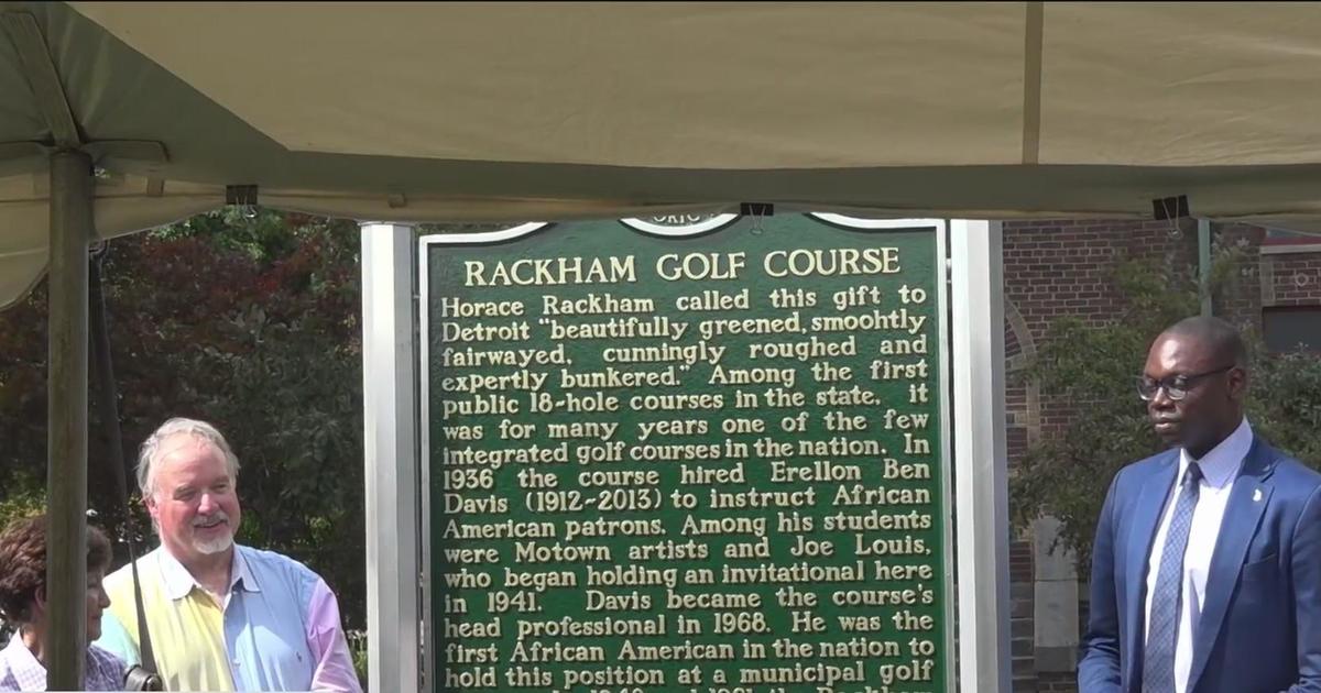 Ben Davis honored with historic marker at Rackham Golf Course