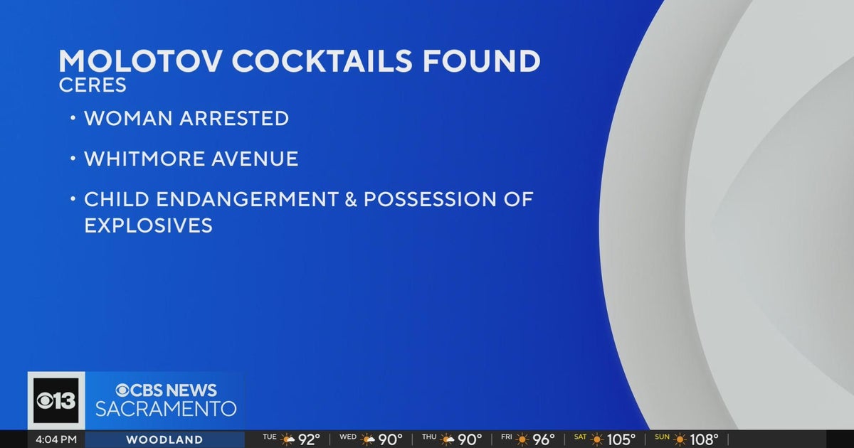 Woman arrested after molotov cocktails found at Ceres apartment