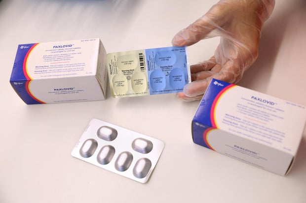 A package of Paxlovid pills, a medication to treat COVID-19