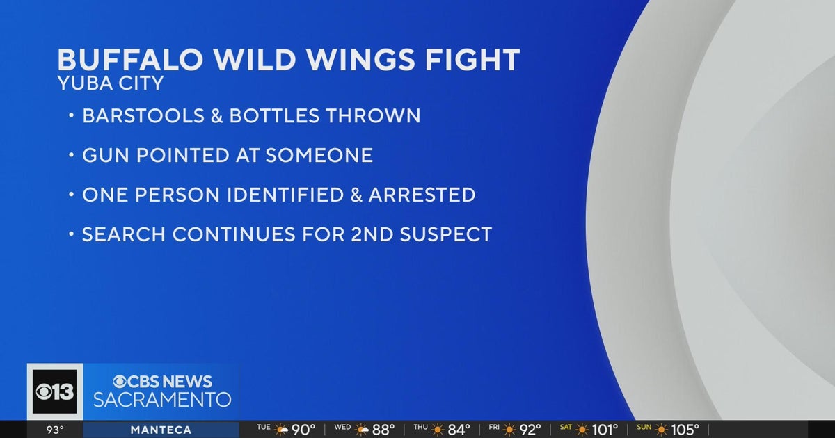 1 arrested, 1 sought after fight at Yuba City Buffalo Wild Wings - CBS News