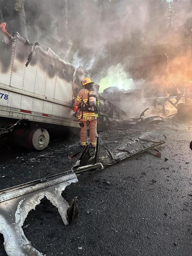 Semi-truck on I-80 caught fire with 40,000 pounds of chocolate in it 