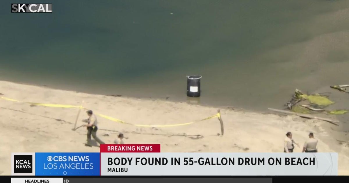Body found in barrel at Malibu Lagoon State Beach - CBS Los Angeles