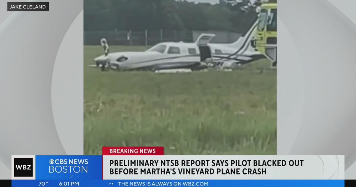 Preliminary report says pilot blacked out before crashing on Martha s Vineyard