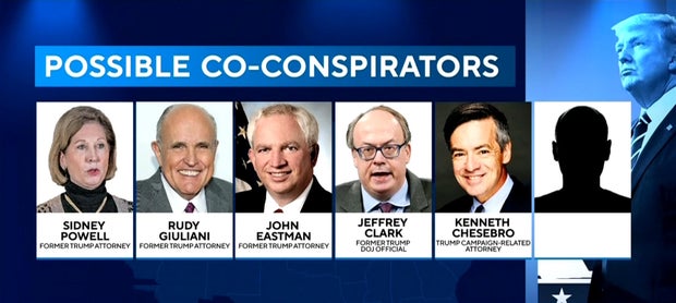Photos of possible co-conspirators in Trump indictment