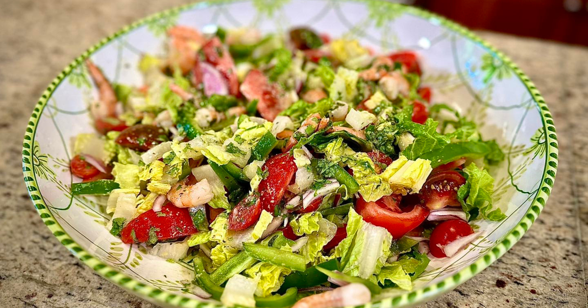 Cooking with Rania Tomato and Shrimp Salad CBS Pittsburgh