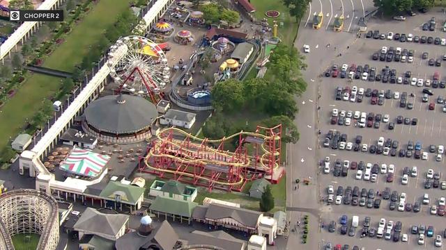 An aerial view of Rye Playland 