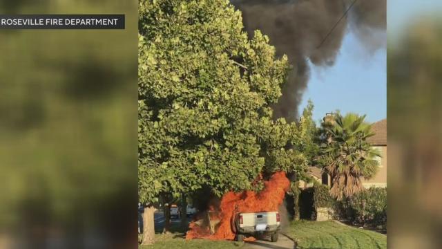 roseville transformer crash and fire 