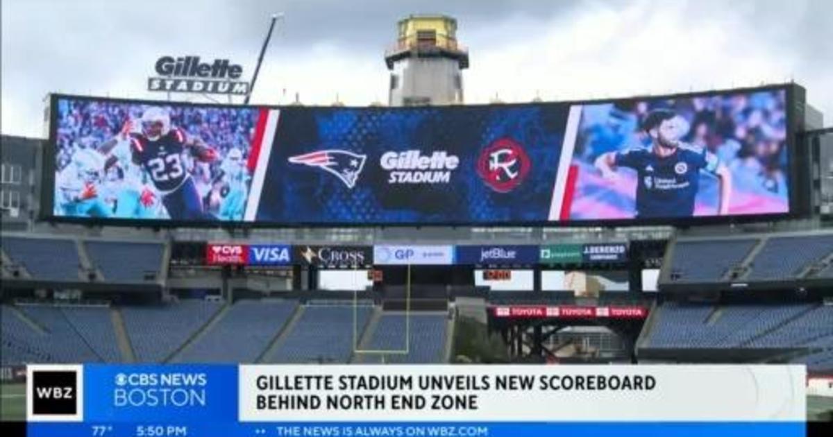 Gillette Stadium unveils giant new video board - CBS Boston