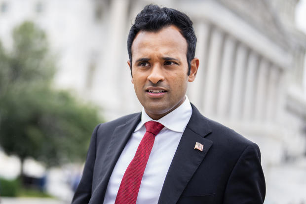 Vivek Ramaswamy outside the U.S. Capitol on Thursday, June 22, 2023.  