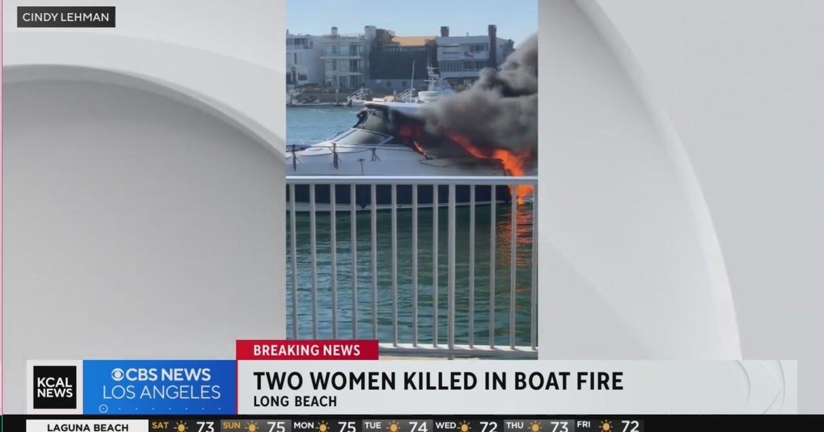 2 women dead in Long Beach boat fire - CBS Los Angeles