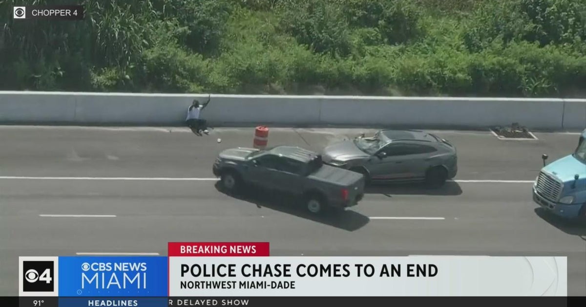 Person in custody soon after police pursuit finishes on Turnpike in northwest Miami-Dade