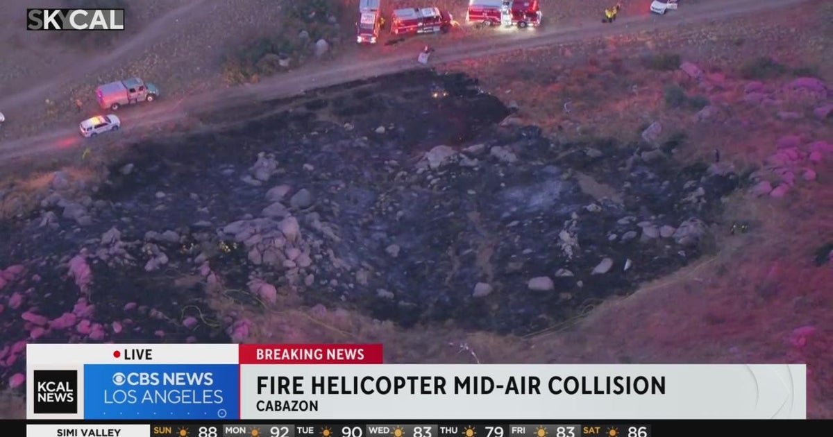 Fiery mid-air collision involving firefighting helicopter in Riverside County