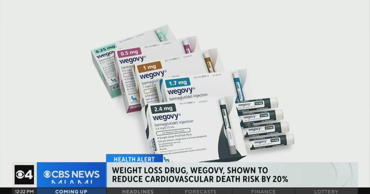 Diabetes and weight loss drug Wegovy could also cut cardiovascular risk -  CBS News