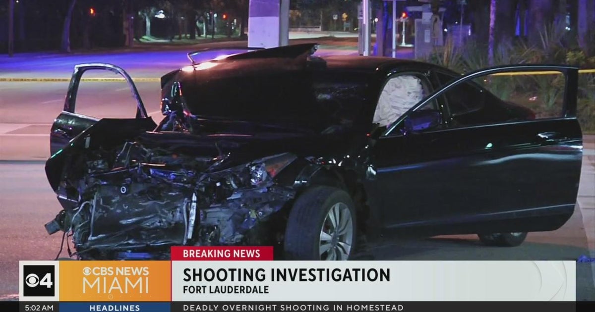 Police investigate shooting, crash in Fort Lauderdale - CBS Miami
