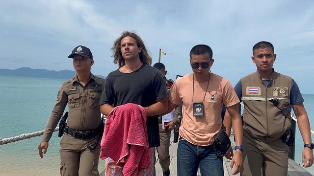 Daniel Sancho, the son of Spanish actor Rodolfo Sancho Aguirre assists Thai police with investigations after he was arrested on charges of murder 