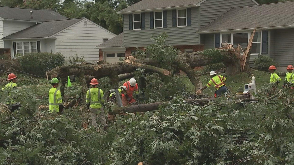 Storm damage in Newark, Delaware caused by straight-line winds, NWS ...