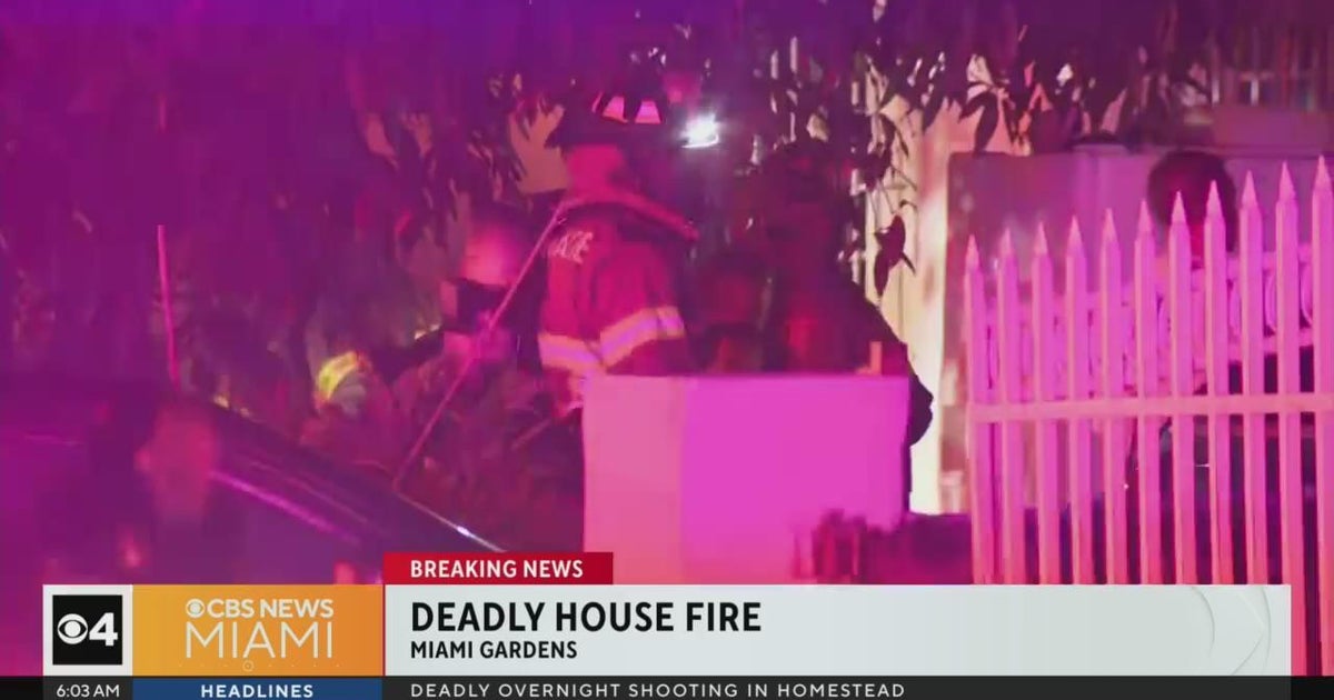 Deadly overnight house fire in Miami Gardens - CBS Miami