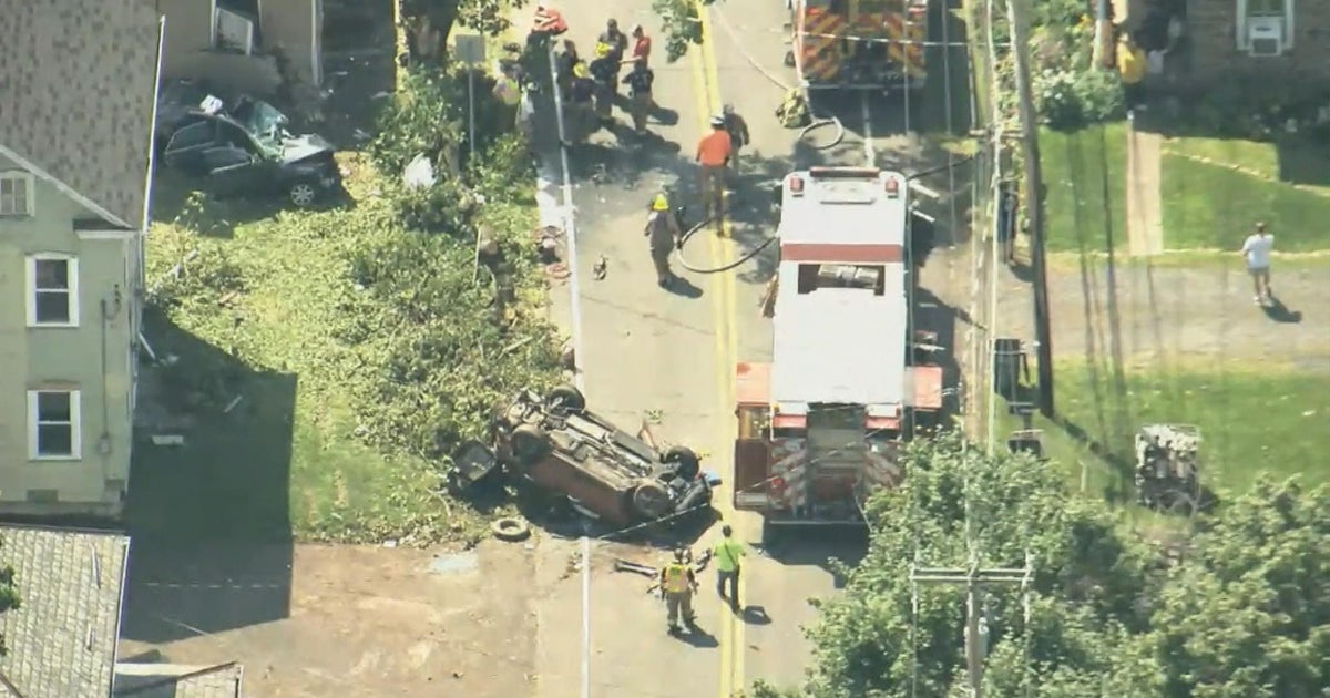 Car hits home, another flips over in Quakertown CBS Philadelphia