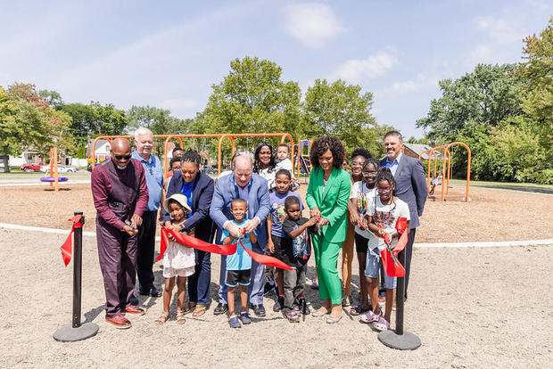 City of Detroit celebrate renovation of Sasser Park 