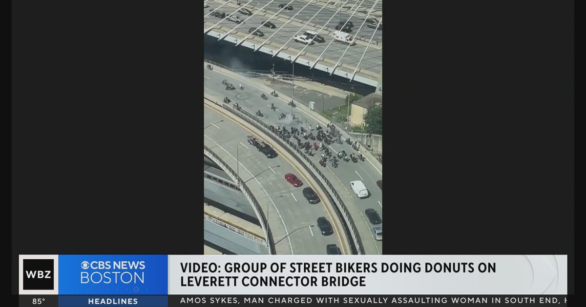 Video shows street bikers doing donuts on Leverett Connector Bridge