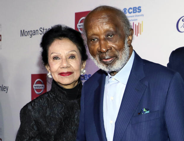 Jacqueline Avant, left, and Clarence Avant appear at the AAFCA Awards in Los Angeles on Jan. 22, 2020. 