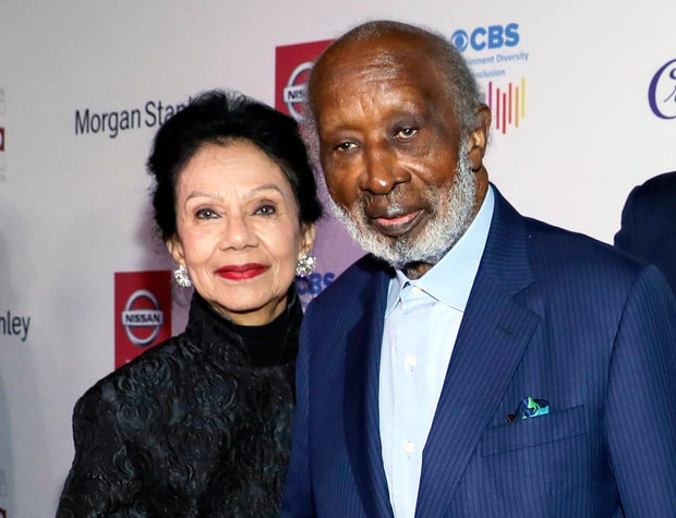 Jacqueline Avant, left, and Clarence Avant appear at the AAFCA Awards in Los Angeles on Jan. 22, 2020.