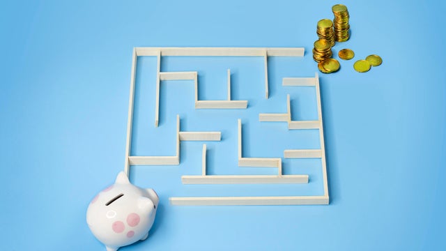 Financial freedom concept still life image. 