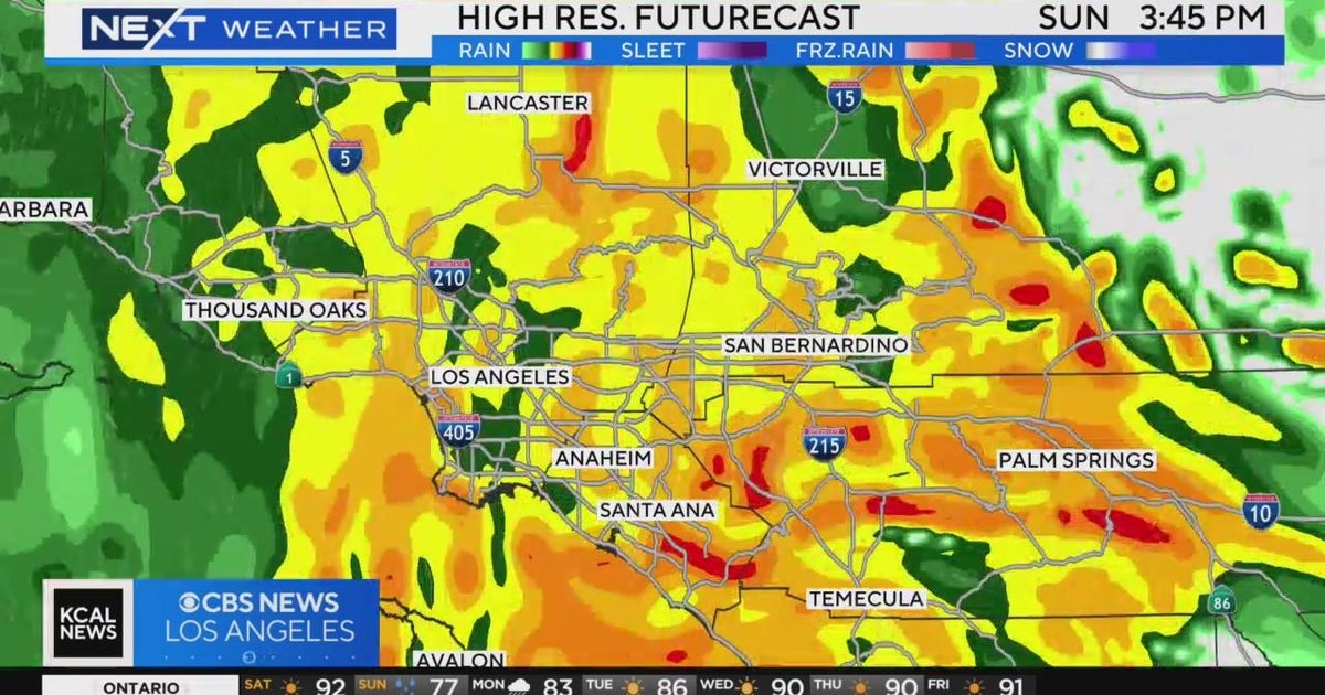 When is heaviest rain predicted to hit SoCal? - CBS Los Angeles
