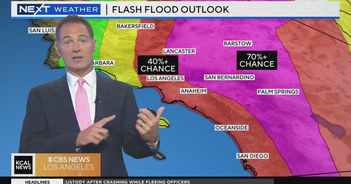 Risk for flash flooding expanded as storm gets closer - CBS Los Angeles