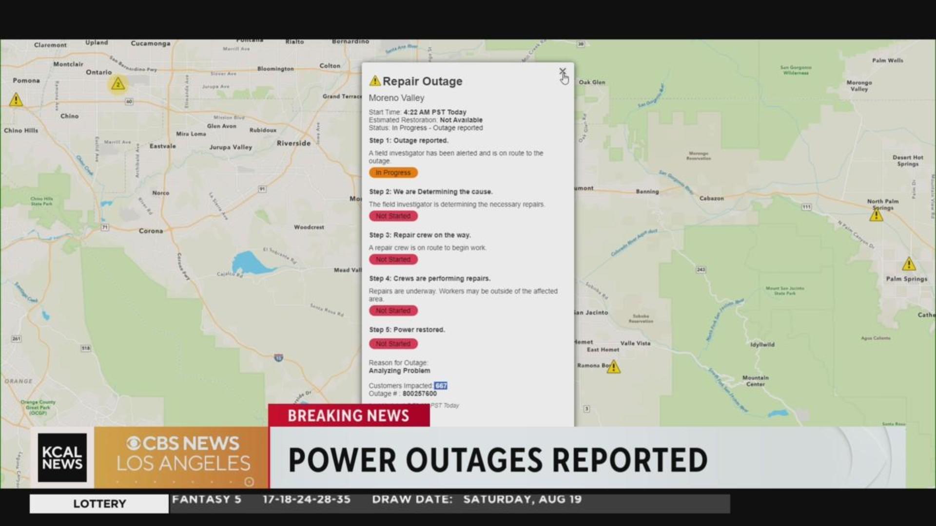 Storm causing power outages for Inland Empire Temecula