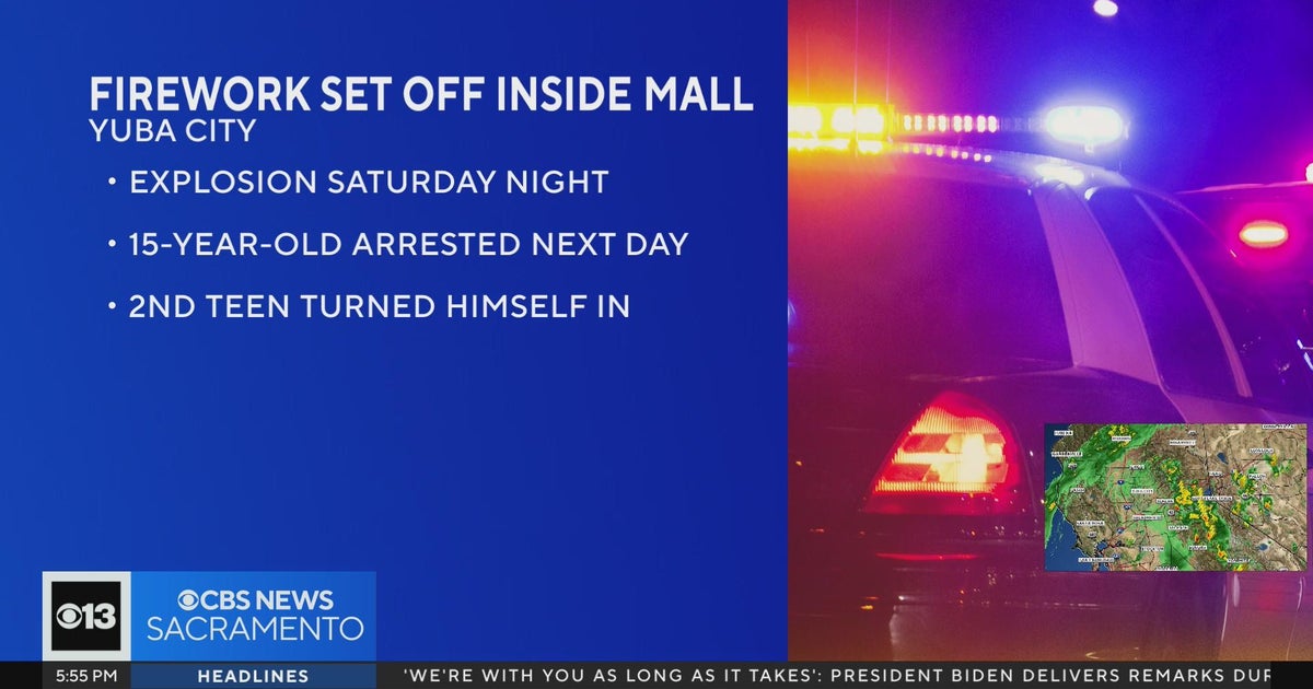 2 teens arrested after firework set off inside Yuba City mall CBS