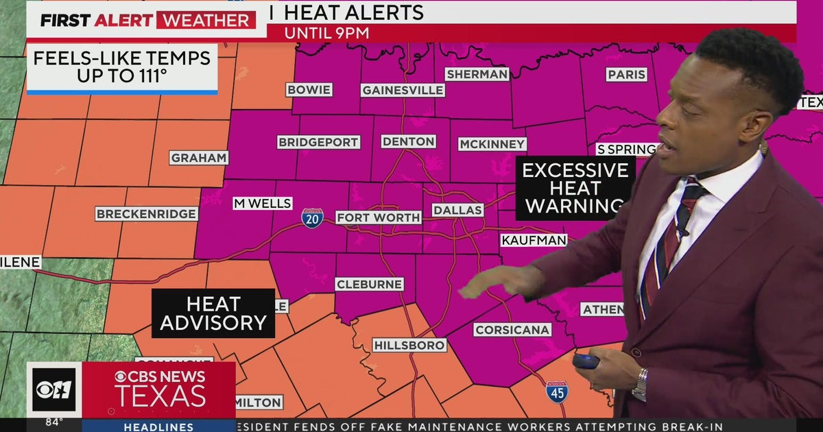 Extreme heat sticking around North Texas all week - CBS Texas