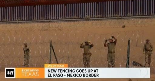 New fencing goes up at El Paso - Mexico border - CBS Texas