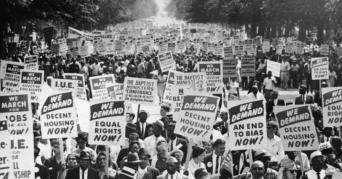 На 60-ата годишнина на Марша срещу Вашингтон, гледайте как CBS News отразява протеста за граждански права през 1963 г.