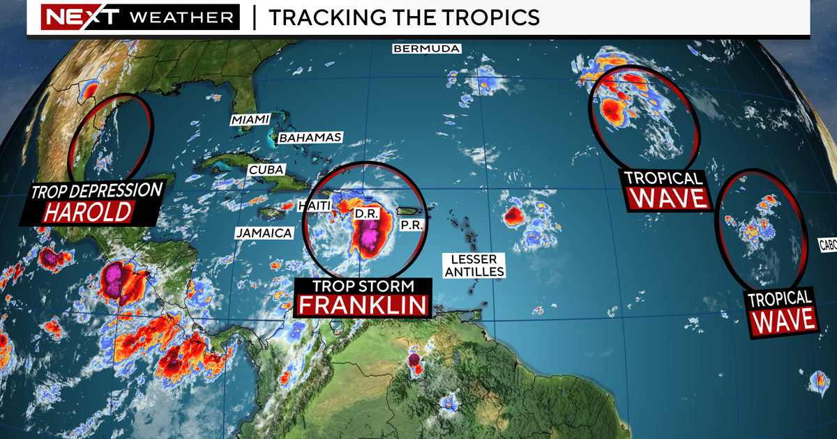 Tracking The Tropics: Tropical Storm Franklin made landfall on southern coast of Dominican Republic Tracking The Tropics: Tropical Storm Franklin made landfall on southern coast of Dominican Republic