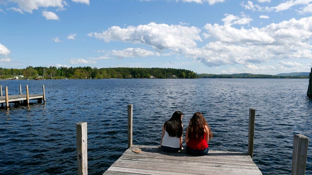 Sitting On The Lake Winnipesaukee Dock 