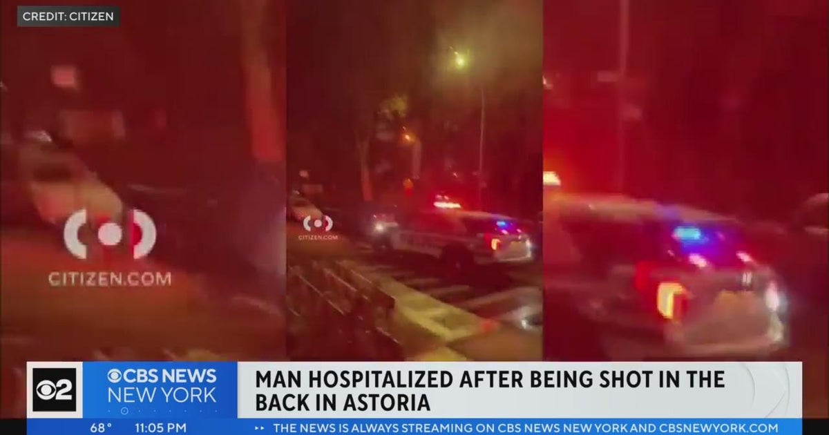 Police: Man hospitalized after being shot in the back in Astoria - CBS ...