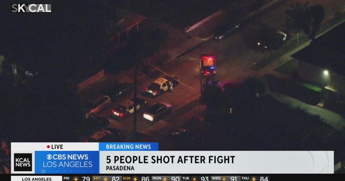 Five people in Pasadena shot following a fight - CBS Los Angeles
