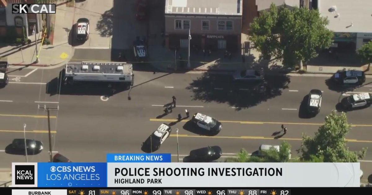 Police shoot man armed with knife in Highland Park - CBS Los Angeles