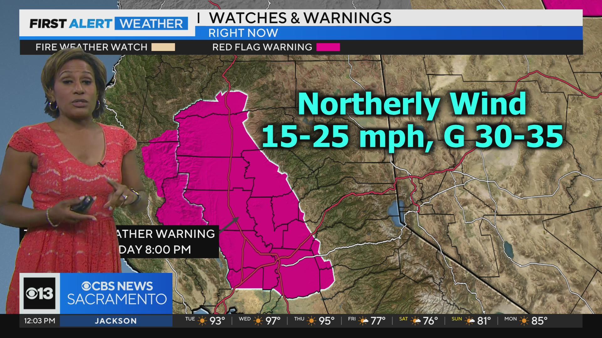 Hot, windy conditions will pose high-fire danger for Sacramento Valley
