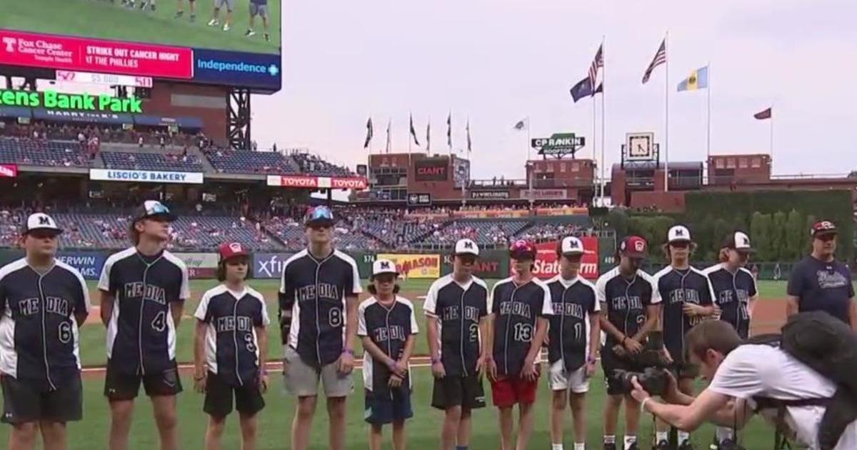 Media, Pa. LLWS team honored at Citizens Bank Park before Phillies