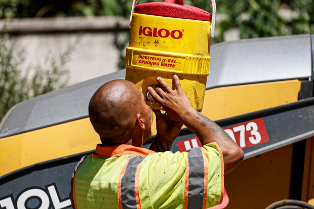 Hot weather road crew