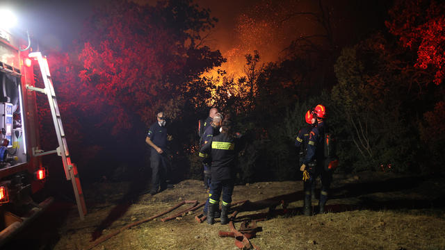 Wildfires continue to ravage Greece on the eighth day 