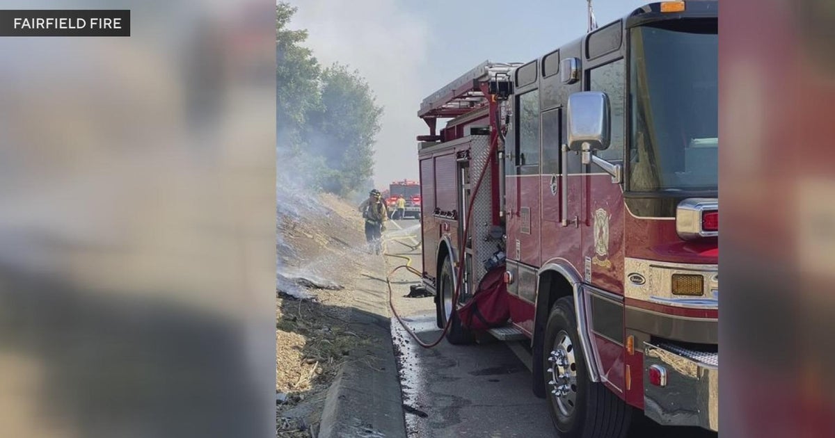 Wildfire along I-80 in Fairfield forces evacuations