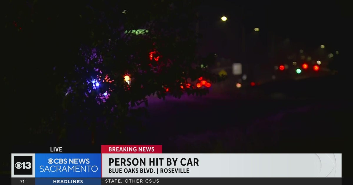 Person hit by car on Blue Oaks Drive in Roseville