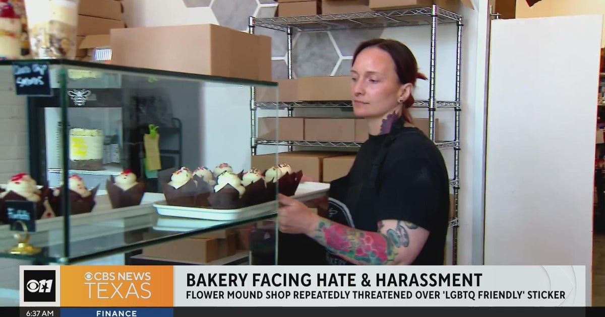 Flower Mound Bakery facing hate, harassment over LGBTQ+ sticker CBS Texas