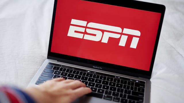 ESPN banner on laptop 