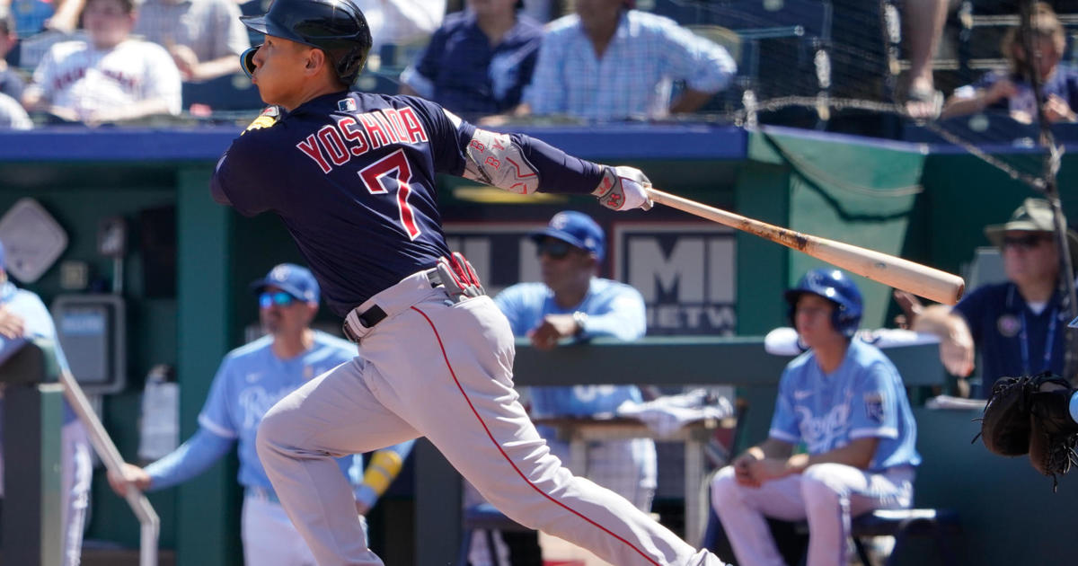 Masataka Yoshida of the Boston Red Sox bats against the Kansas City News  Photo - Getty Images